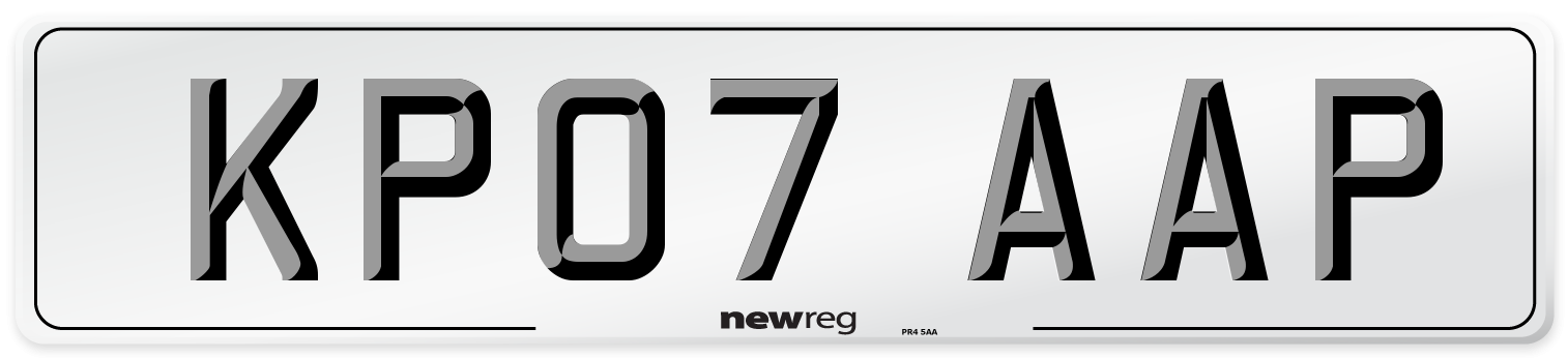 KP07 AAP Number Plate from New Reg
